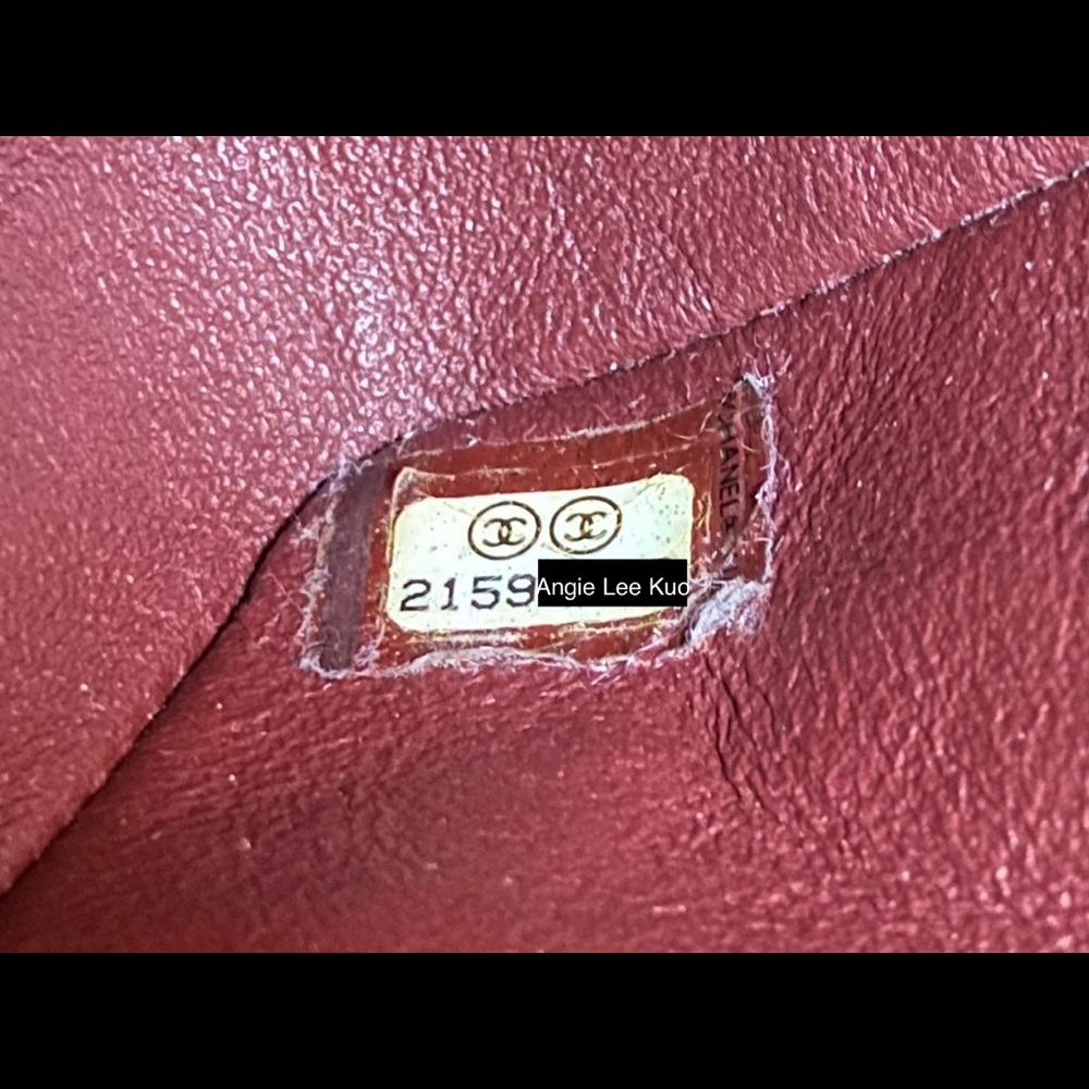 SOLD 15B CHANEL Classic Medium Double Flap Burgundy Caviar Brush Matte Gold HWR - Picture 16 of 16